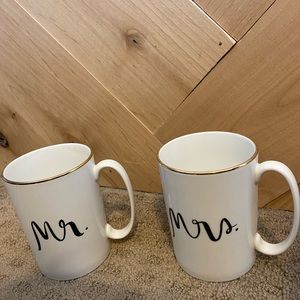 Kate Spade “Mr. & Mrs.” mugs.